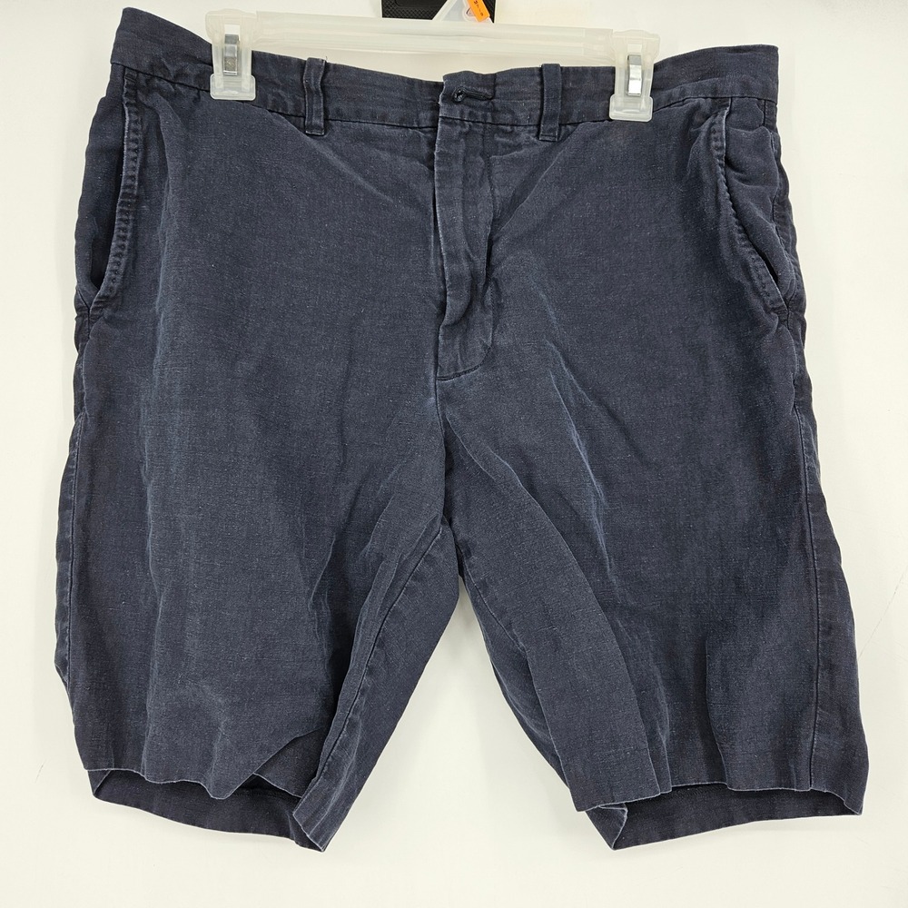 Tommy Bahama Shorts Mens 33 Blue Chino Casual Preppy Golf Silk Linen Soft